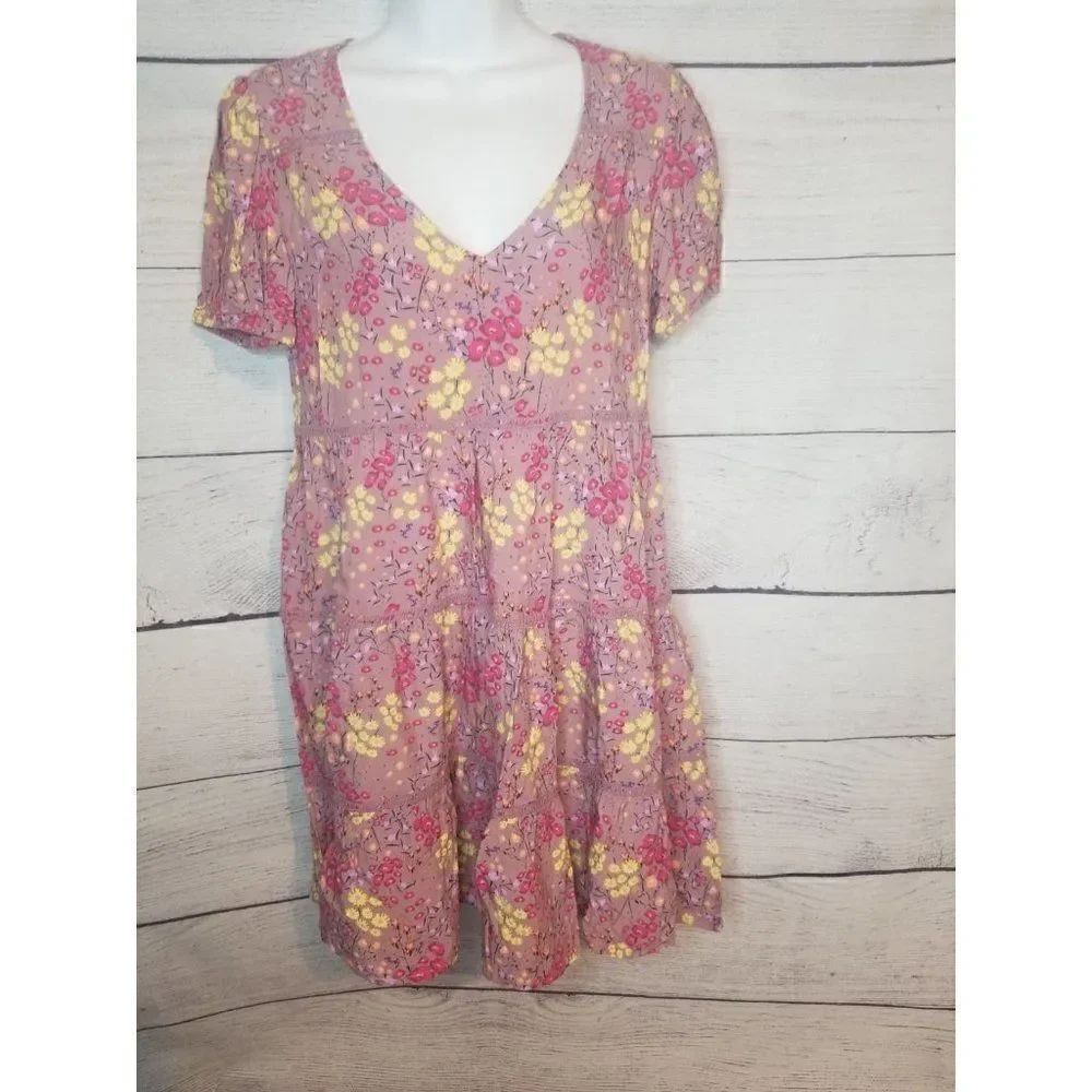 Women's Floral Babydoll Dress XS